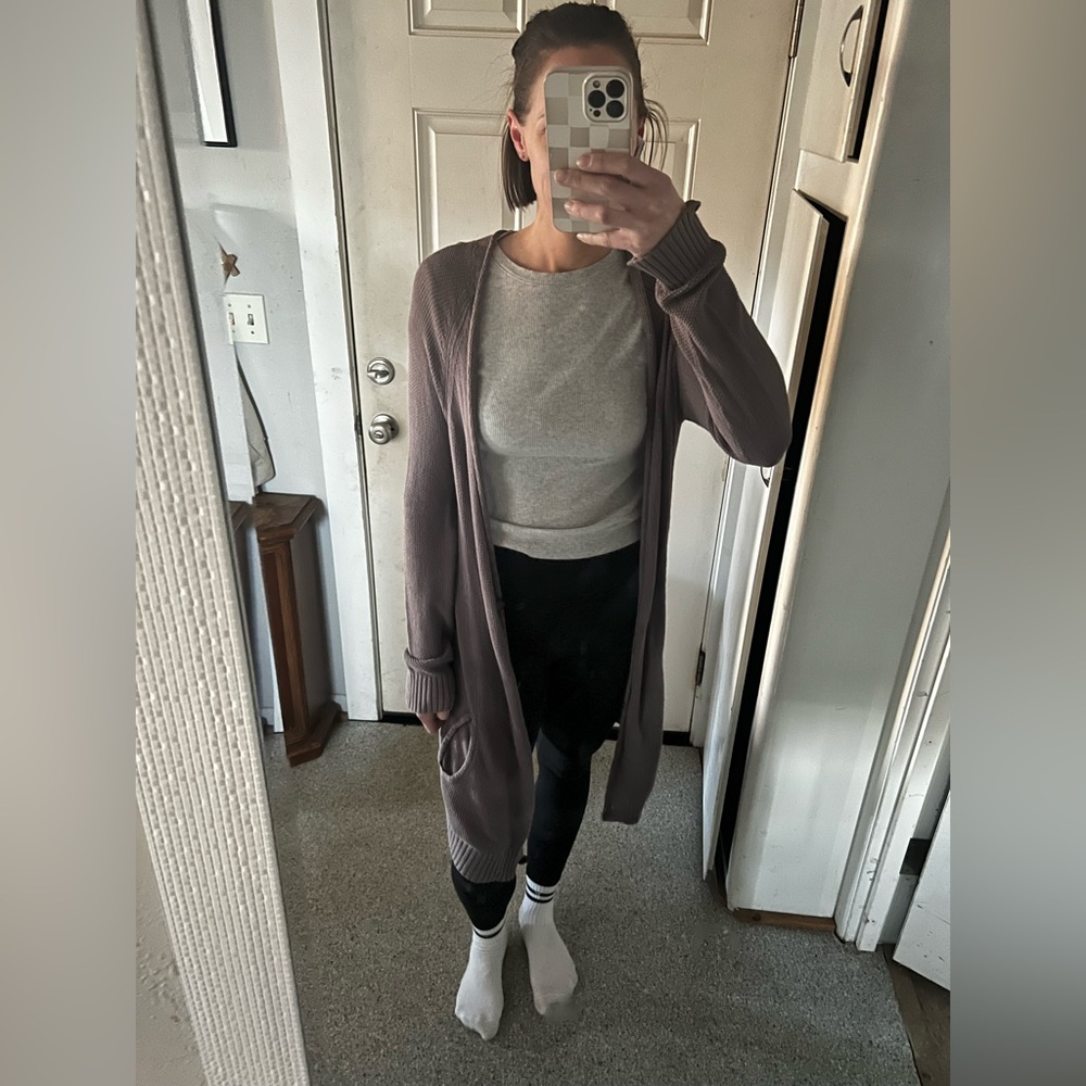 Rubbish Purple Long Cardigan
